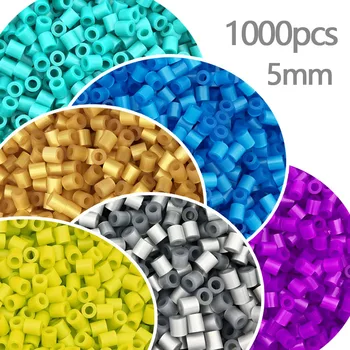 Perler 5mm Boncuk 1000 adet Yeni renk Inci Demir Boncuk Çocuklar için Hama Boncuk Diy Bulmacalar Yüksek Kaliteli El Yapımı Hediye Oyuncak