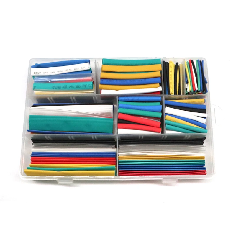 385PCS  Heat Shrink Tube Kit Shrinking Assorted Electrical Connection Electrical Wire Wrap Cable Waterproof Shrinkage 2:1