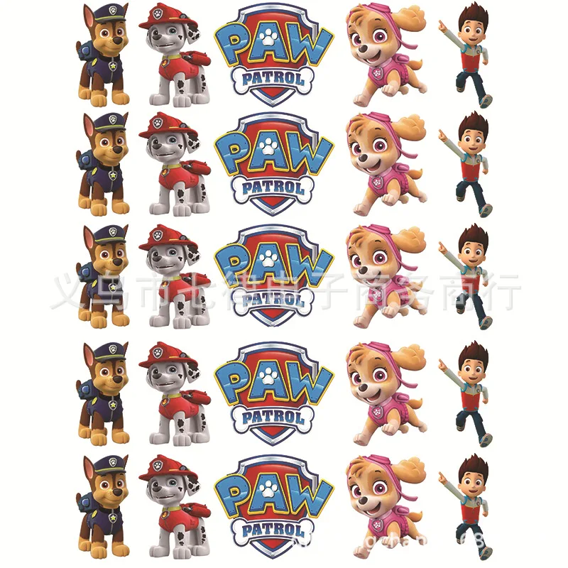 Paw Patrol Cake Decoration Set Children\'s Birthday Party Plug-in Cartoon Figures Baking Supplies Kids Anime Kawaii Cup Cake Card