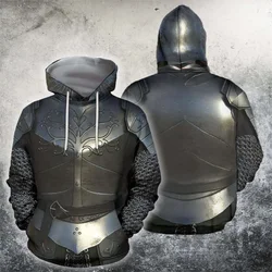 3d todo impresso cavaleiro armadura medieval hoodie harajuku moda com capuz moletom cosplay traje outono unisex hoodies