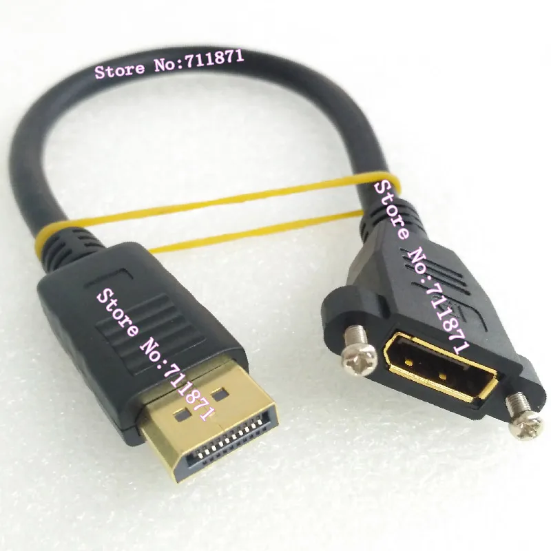 30 ซม.สกรูสั้นคงที่ชายหญิง DP Displayport สายไฟชายหญิง Displayport DP สาย Displayport ลวด