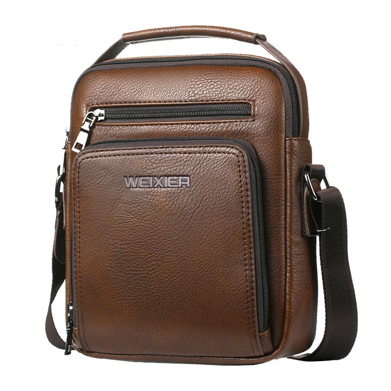Bandoleras clásicas Retro informales para hombre, bolso de mano de alta calidad, de cuero PU, novedad