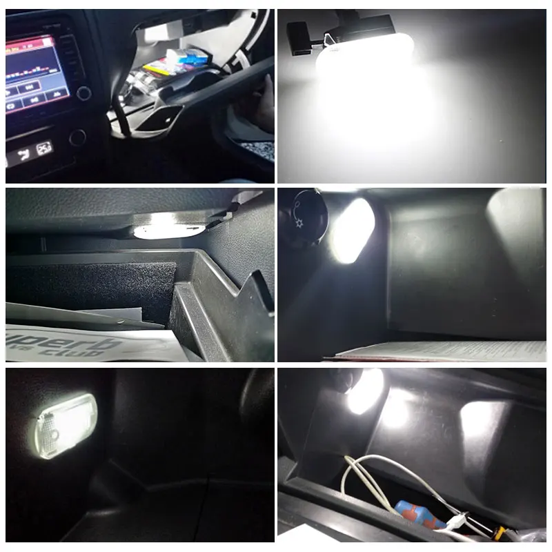 LED Car Box Light Storage Compartment Lamp 1J0 947 301 for Passat B5POLO Touran Automobile Car Interior Backlight Glove Box Lamp