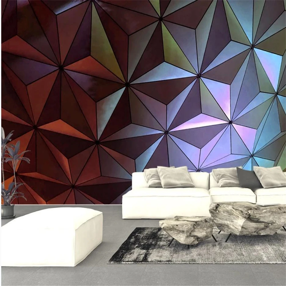 3d stereo modern minimalist 3d stereoscopic wallpaper personality abstract geometric wallpapers TV background wall