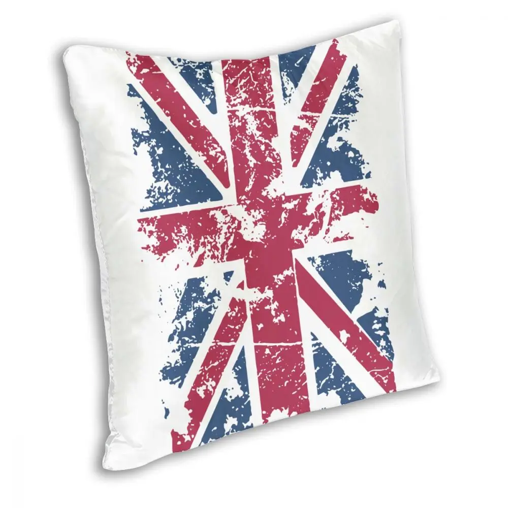 Union Jack Flag Throw Pillow Cover Polyester Throw Pillow UK United Kingdom Great Britain British Funny Cushion Covers