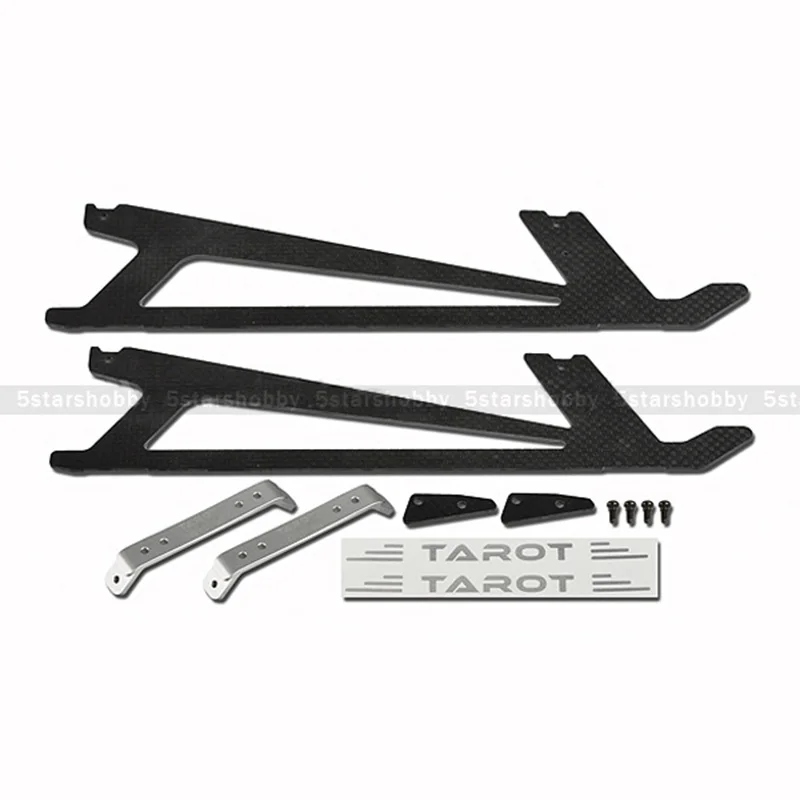 Tarot Carbon Fiber Metall Landing Skid Set für Trex 500 Hubschrauber