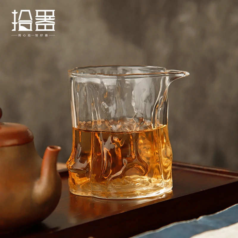 

Glass justice cup of tea sea divider tea maker male cup even cup of tea drip set Japanese-style heat-resistant transparent