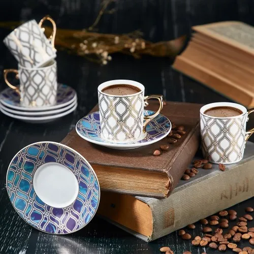 Aryıldız Royal Queen New Bone 6'lı Coffee Cup Set