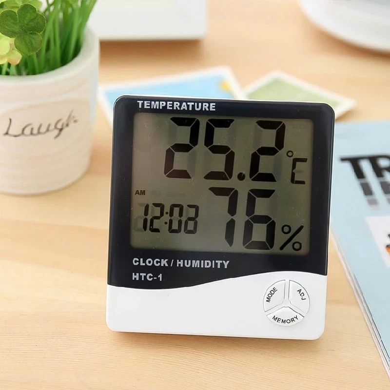 

LCD Home Office Weather Station Digital Thermometer Hygrometer Large-screen Calendar High-precision Multi-positioning Clock