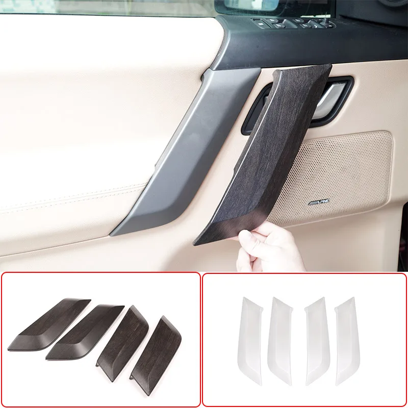 

For Land Rover Freelander 2 07-15 ABS Chrome-Plated/Oak Grain Car Door Inner Door Handle Protective Cover Sticker Car Accessory