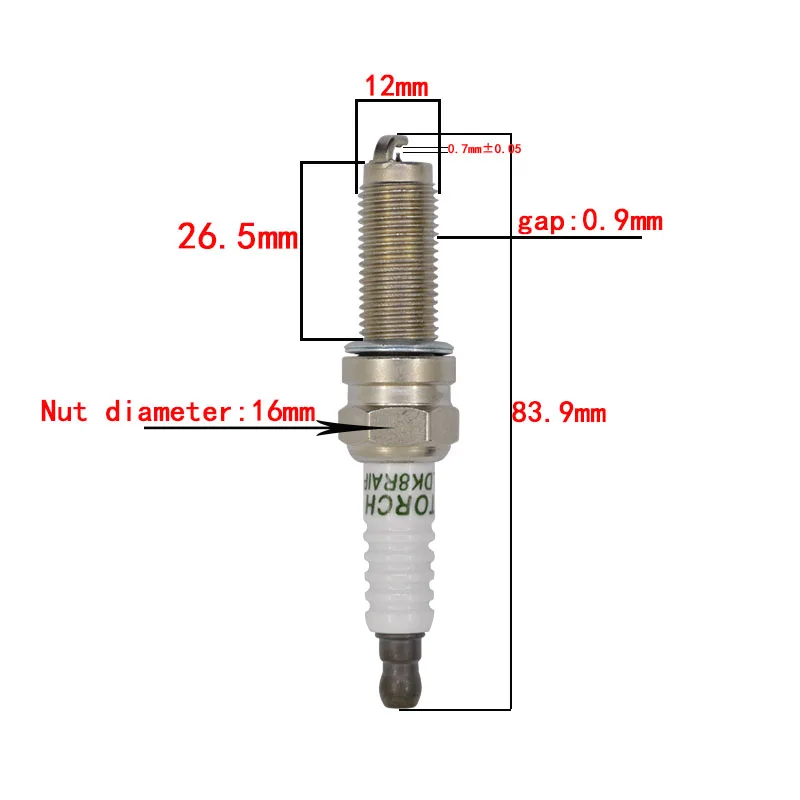 High quality motorcycle spark plug, ignition device, genuine torch spark plug zontes 310 spark plug torch LDK8RTIP/LDK8RAIP