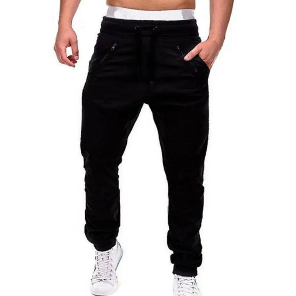 Calças de carga dos homens Joggers Casual Moletom Fino Sólido Masculino Calças Multi-bolso Homens Sportswear Harem Lápis Calças M-4XL