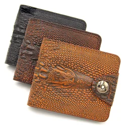 Billetera Vintage de cuero de vaca para hombre, billetera masculina de lujo, delgada, corta, con Clip para tarjetas de crédito, 2021