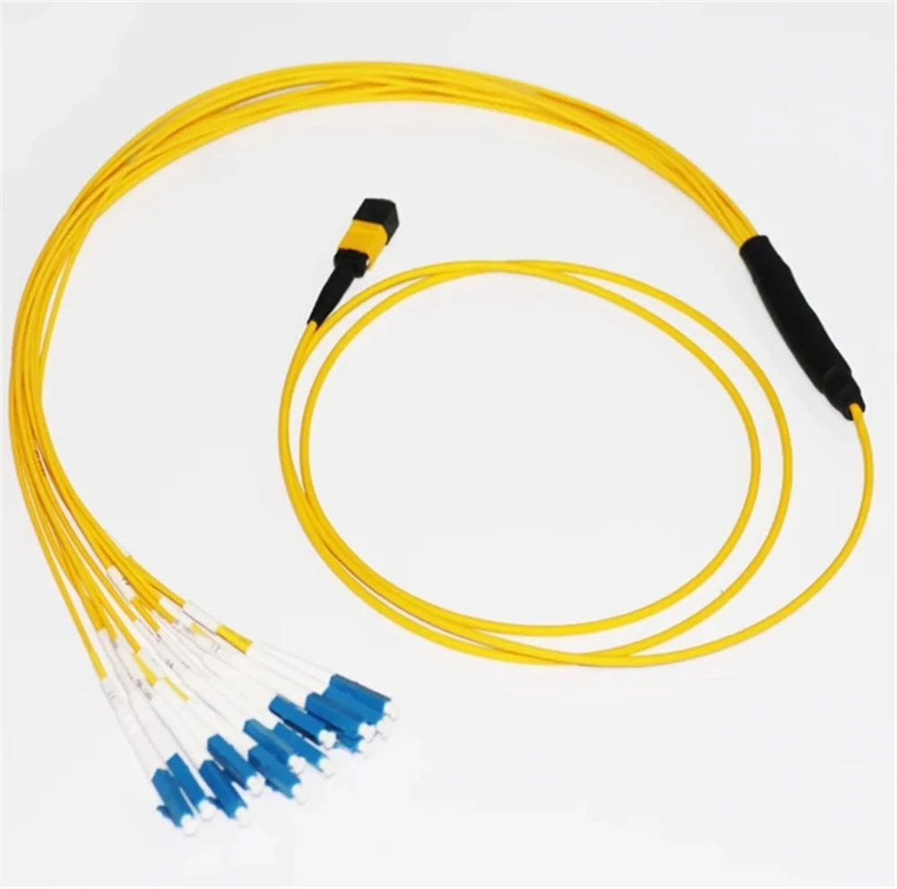 MPO-4DLC patchcord 12 cores SM 1 3 5 10 15 20m MPO APC MTP female fiber breakout Type B 12 strand ftth jumper optic patch lead