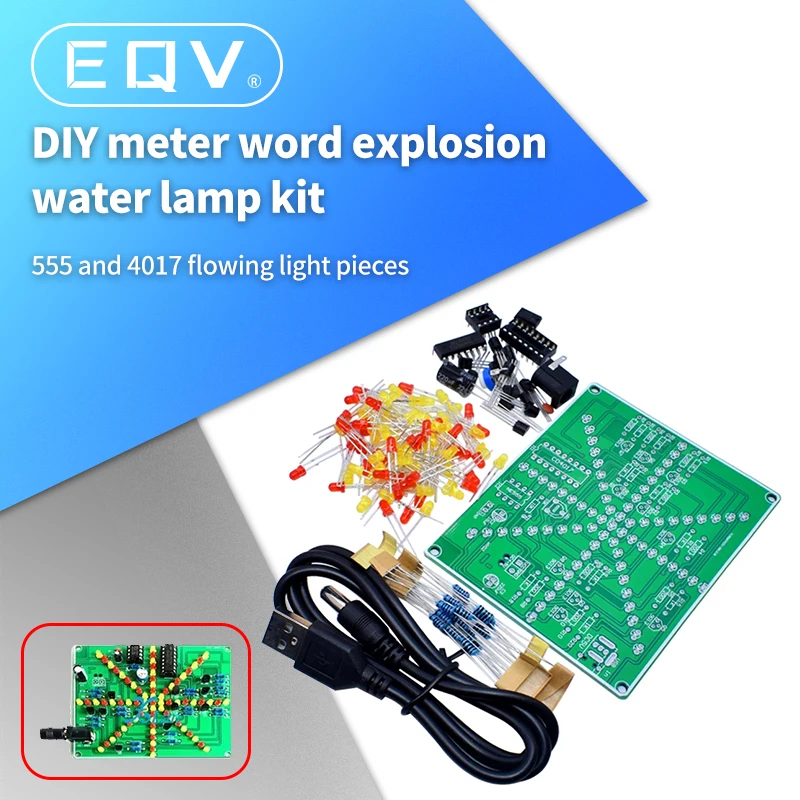 Fireworks red yellow Double Color Flashing Lights DIY Kit Strobe NE555 + CD4017 Electronic Practice Learning Kits Suite Parts