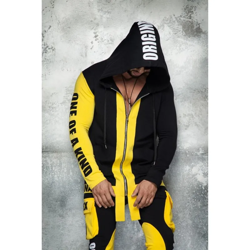 ZOGAA Hip Hop Men's Cool Hoodies Set 2 Piece Sweatsuit  Hooded Jacket and Pants Jogging Suit Tracksuits