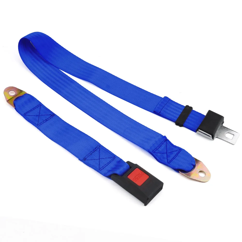 2-Pack Retractable 3-Point Safety Seat Belt Kit – Universal, Adjustable 2800mm, Black