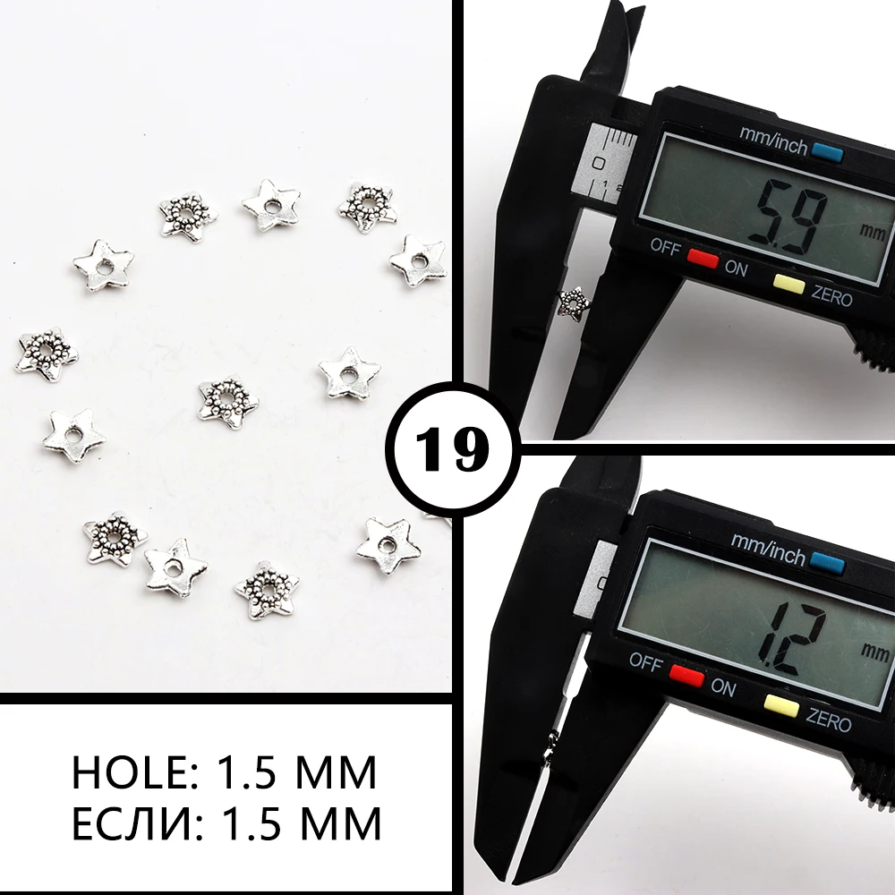 50 stücke Antike Kupfer Splitter Bronze Gold Runde Polygon Hohlen Form Metall Spacer Blume Perlen Kappen Für Schmuck Ketten, Der DIY – Detail 24