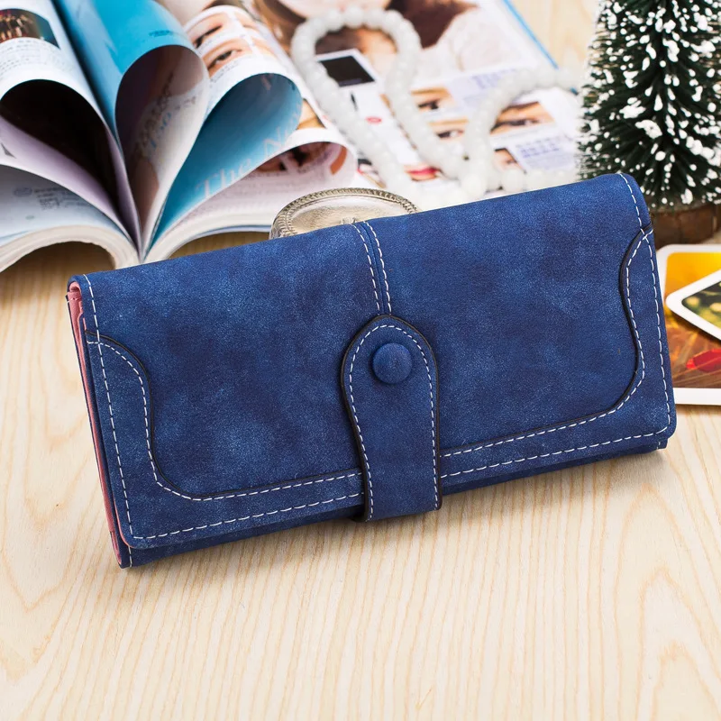 Zciti Direct Sales Faux Suede Long Wallet Women Matte Leather Lady Purse High Quality Female Wallets Card Holder Clutch Carteras