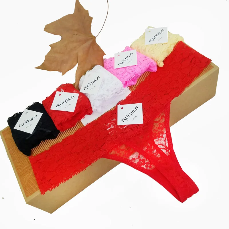 

1 шт./партия, женские прозрачные черные кружевные трусики-стринги