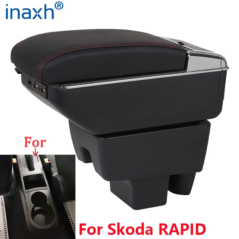 For Skoda RAPID Armrest For Volkswagen VW Polo 2020 2021 Car Armrest Box Retrofit Car Accessories Interior details Storage Box