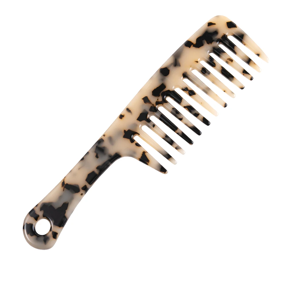 Moderm Acetate combs Tortoiseshell Wide tooth Hair brush Women\'s comb Hairdressing Comb Reduce Hair Loss Hair Care Tool brown