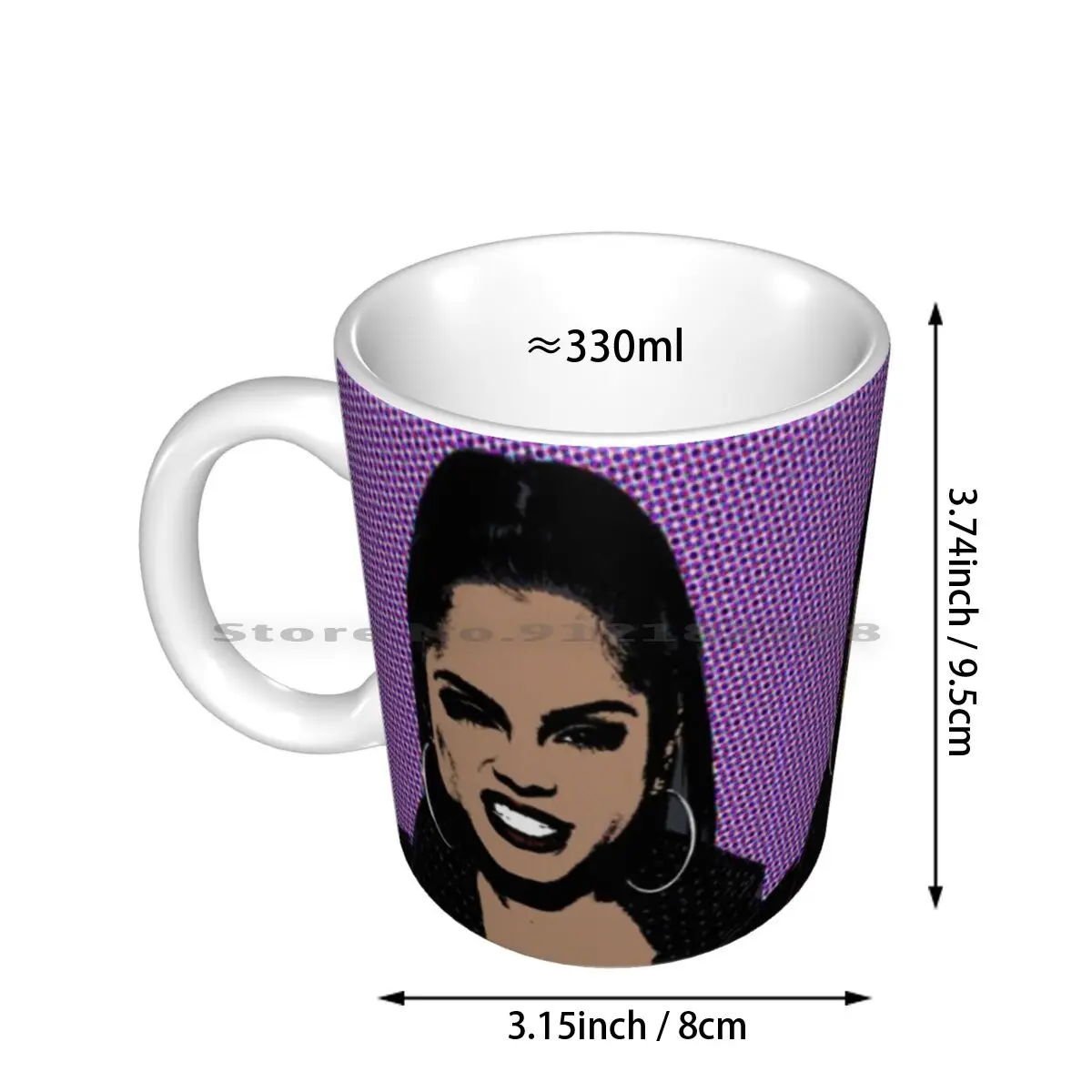 Natti Natasha Style Pop Art Ceramic Mugs Coffee Cups Milk Tea Mug Natti Natasha Pop Art Rnb Pop Hip Hop Rap Alternative Music