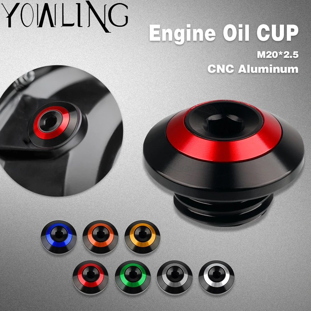 

M20.2.5 Oil Filter Cup FOR HONDA CB900F CB919 CBF1000 CB650R CBR1000F CBR125 Engine Oil Drain Plug Sump Nut Cup Plug Cover