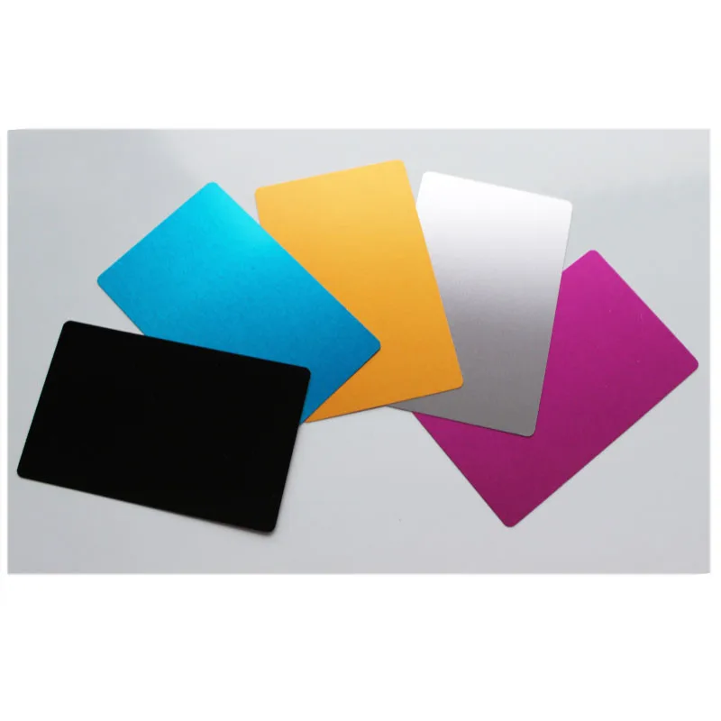 Wholesale 100Pcs 0.2mm Ultra-thin Aluminum Business Card Dog ID Tag Name plate Laser Marking Engraving Business Card Blank Tags