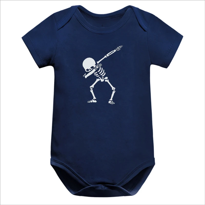 

Skull Print Funny Baby Girl Onesie Print Bodysuits Thanksgiving Outfits for Girls Rainbow Fashion Cotton Newborn Boy Clothes