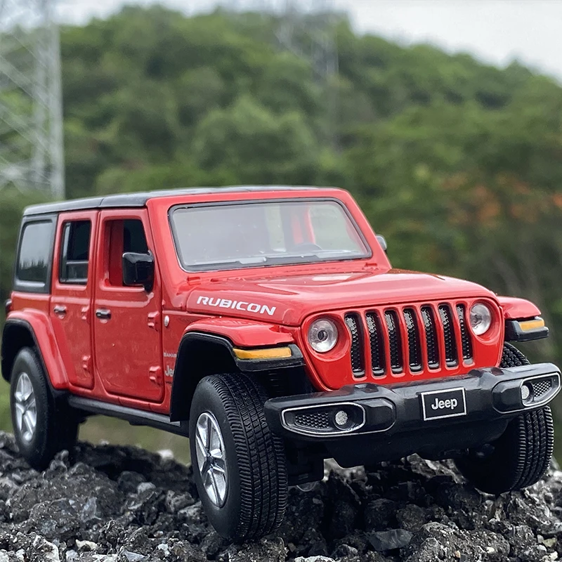 1:32 Jeeps Wrangler Rubicon Alloy Car Model Diecast Metal Toy Off-road Vehicle Car Model Simulation Collection Children Toy Gift