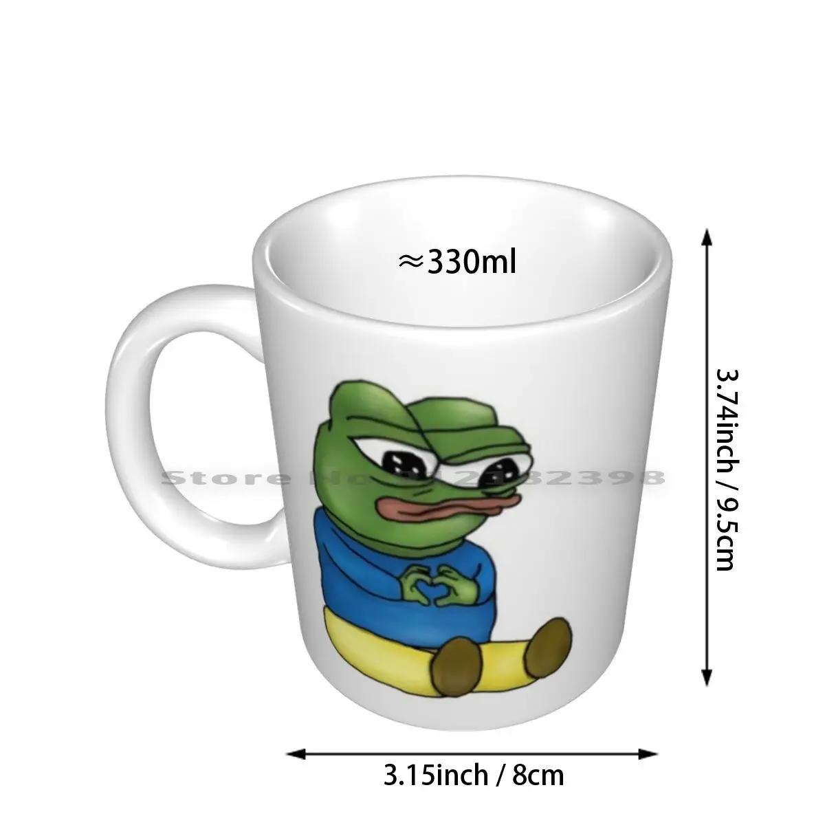 Apu Apustaja The Frog Heart Symbol Shaped Hands And Red Hearts Rare From 3d Effect Hd High Quality Ceramic Mugs Coffee Cups