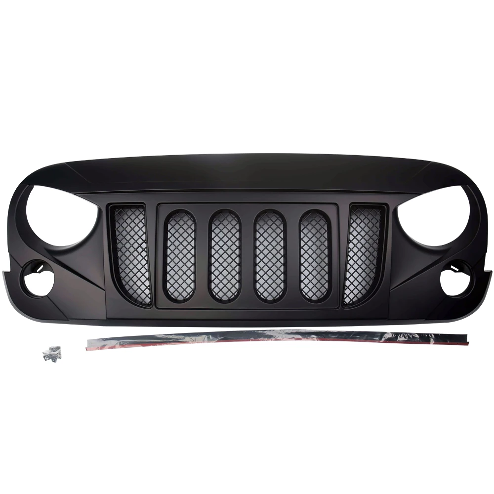 For Jeep JK Front Grille With Mesh ABS Material for Wrangler 2007-2017 LANTSUN J215