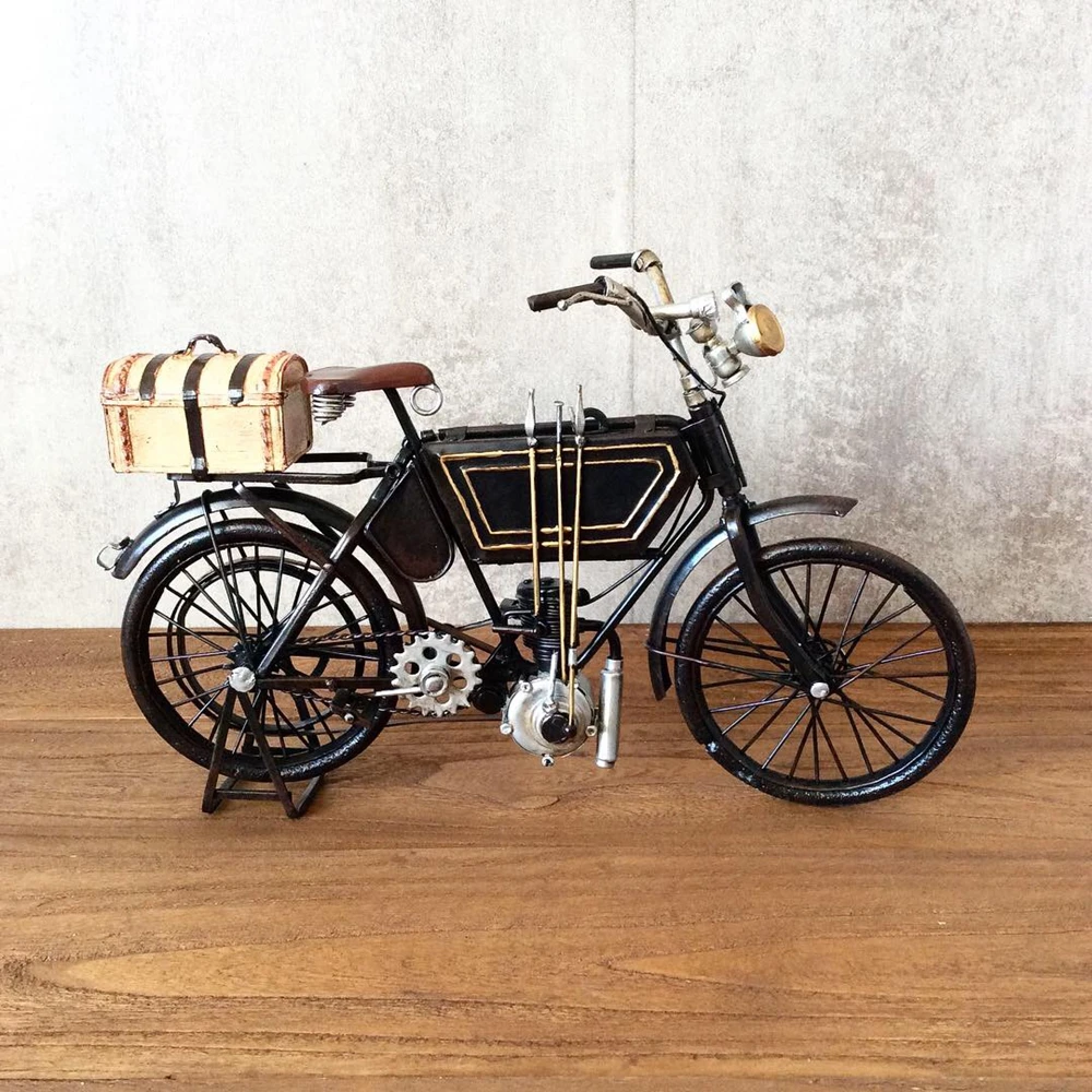 Elaborate Fabrication Decor Ironwork Vintage Model Motorcycle Models Artwork Handmade Handicraft Modelcar Gifts