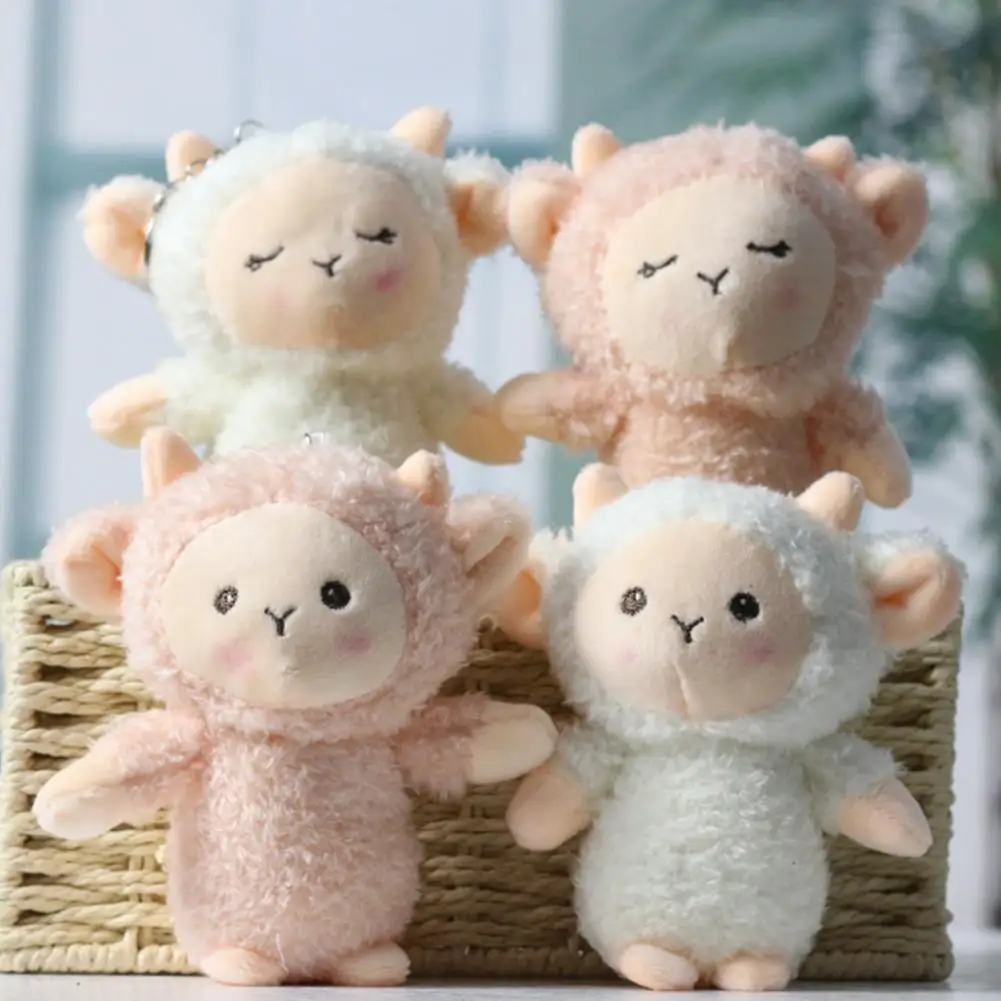 10cm Sheep Plush Toy Stuffed Doll Pendant Bag Animals Decorations Sheep Backpack Keychain Toys Children/GirlFriend Gift