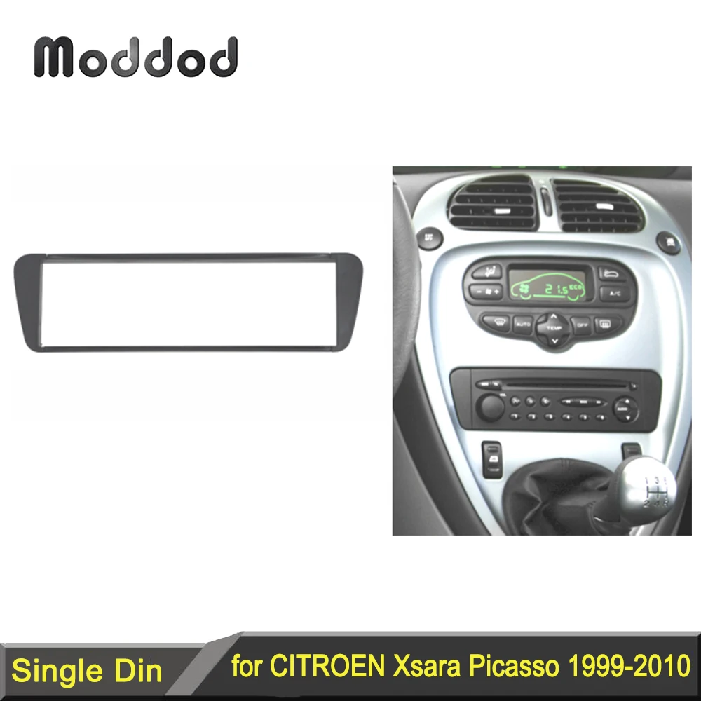 CITROEN Xsara Picasso 1999 2010 헤드유닛용 원 딘 자동차 라디오 페시아 패널, 대시 페시아 프레임 서라운드 트림 설치 키트