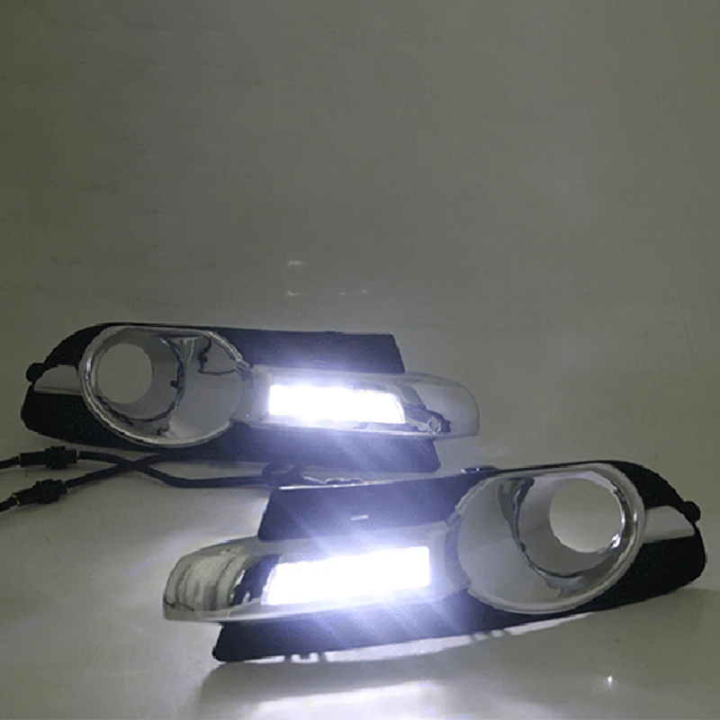 2pcs For Buick Excelle GT 2010-2013 White yellow blue Front Fog Lamp Day Light LED DRL daytime running light