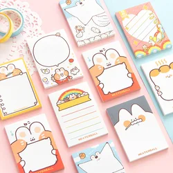 30 Sheets Animal Sticky Notes Cute Cartoon Self-stick Memo Note Memo Pad For School Classroom Office Notebook