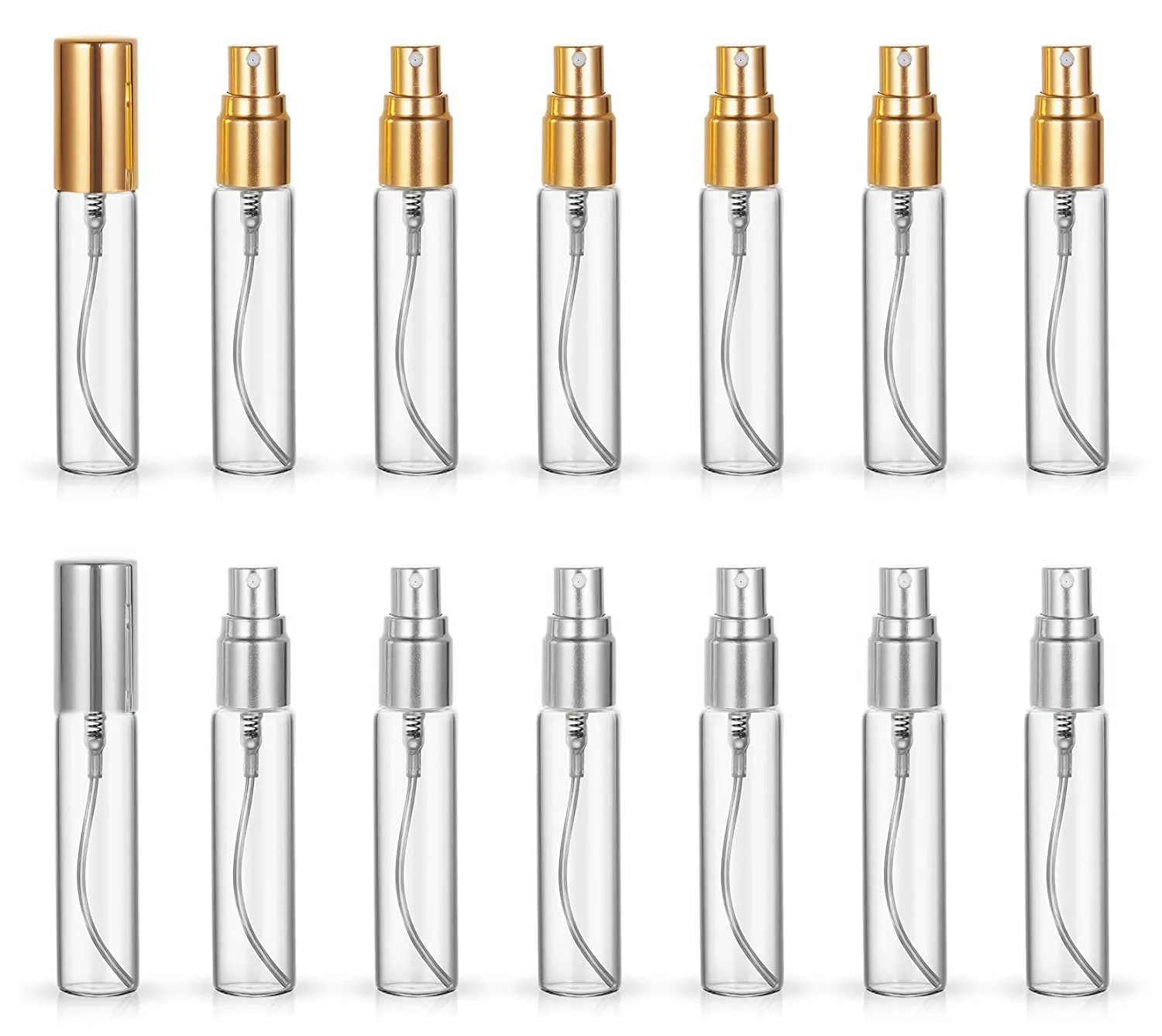 

48pcs/lot 10ml Travel Refillable Empty Glass Perfume Bottle With Metal Spray 10cc Portable Empty Perfume Bottles Atomizer