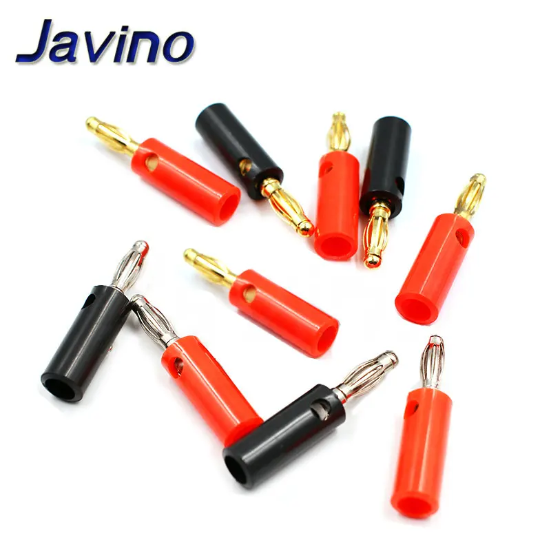 Głośnik audio Śruba Banana Złota płyta Wtyczki Złącza 4mm W MAGAZYNIE Czarny Czerwony Facotry Online Hurtownia Złoty