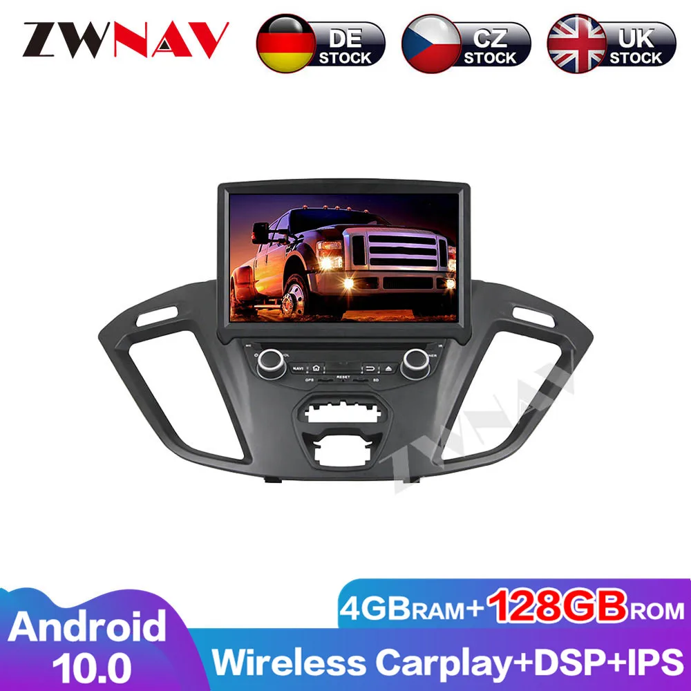 4+128GB Android 10 screen Car Multimedia DVD Player for Ford Transit Custom 2017 wifi GPS Navi Auto Radio Audio Stereo Head unit