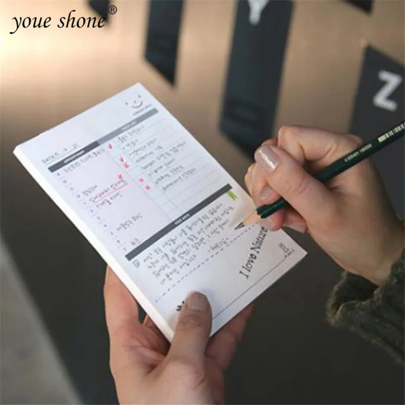 

Youe shone 1pcs The new tearable office to-do list plan this work memo desktop will be set up notebook medium number 10.5*15cm