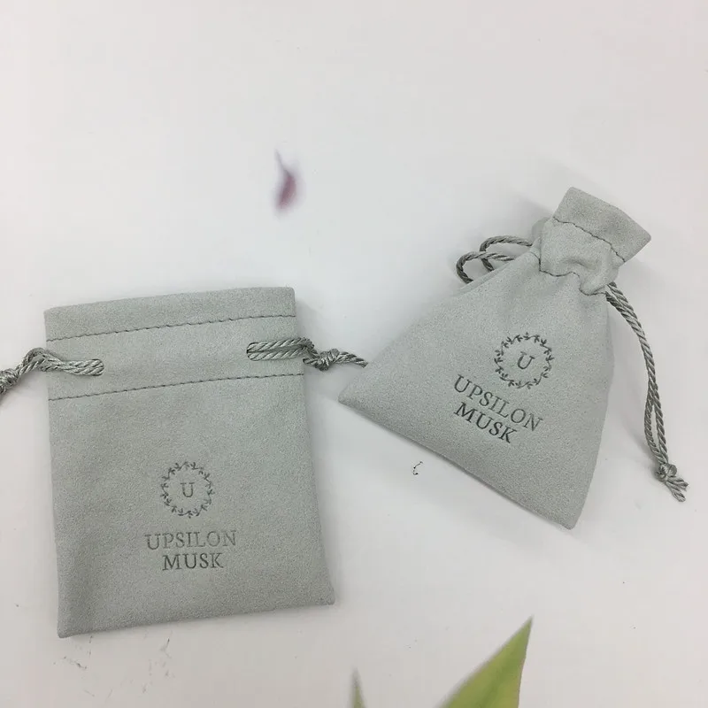 

Wholesale Custom Microfiber Jewelry Packaging drawstring Pouches with logo Personalize chic drawstring bags jewellery packaging