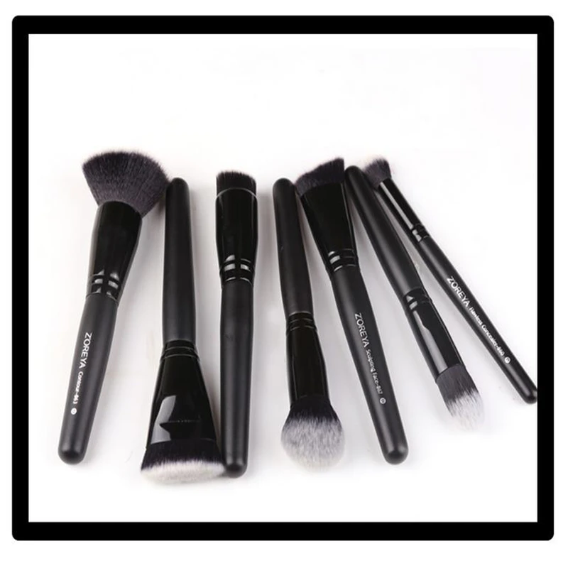 ZOREYA 15 Types Black Makeup Brushes Eye Face Cosmetic Foundation Powder Blush Eyeshadow Kabuki Blending Make up Brush Beauty To