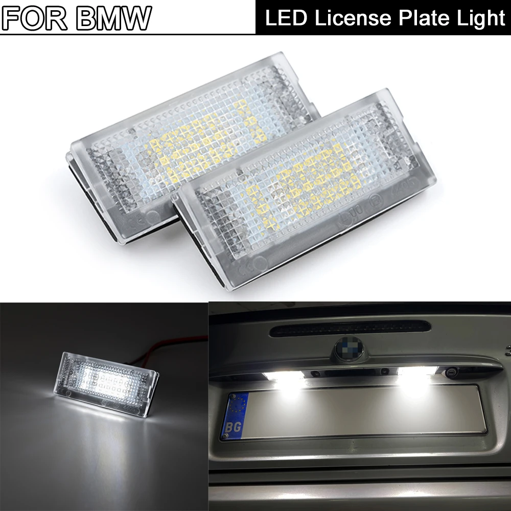 2Pcs LED License Number Plate Light For BMW E46 3 Series Compact Hatchback Sedan Saloon Touring Estate 323i 325i 328i 330i