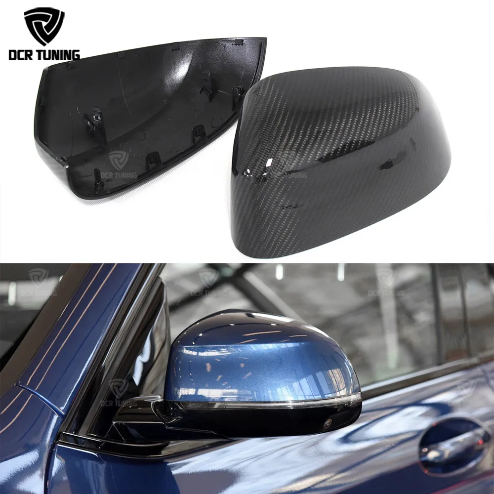 Replacement Style and Add On Style For BMW X3 F25 X4 F26 X5 F15 X6 F16 Carbon Fiber Rear Side View Mirror Cover 2014 - 2017