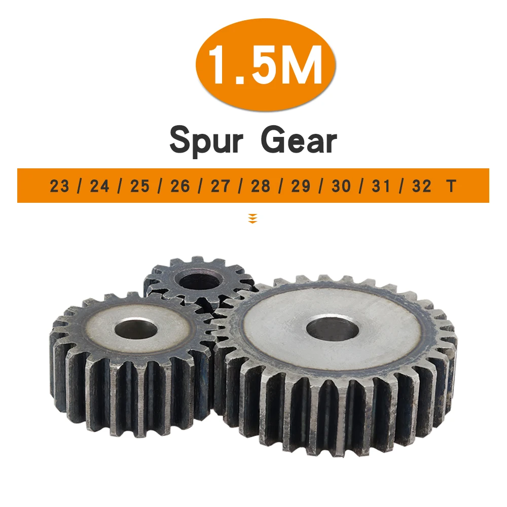 

Pinion Gears 1.5M-23T/24T/25T/26T/27T/28T/29T/30T/31T/32T SC45# Carbon Steel Cylindrical Gear High Frequency Quenching Teeth