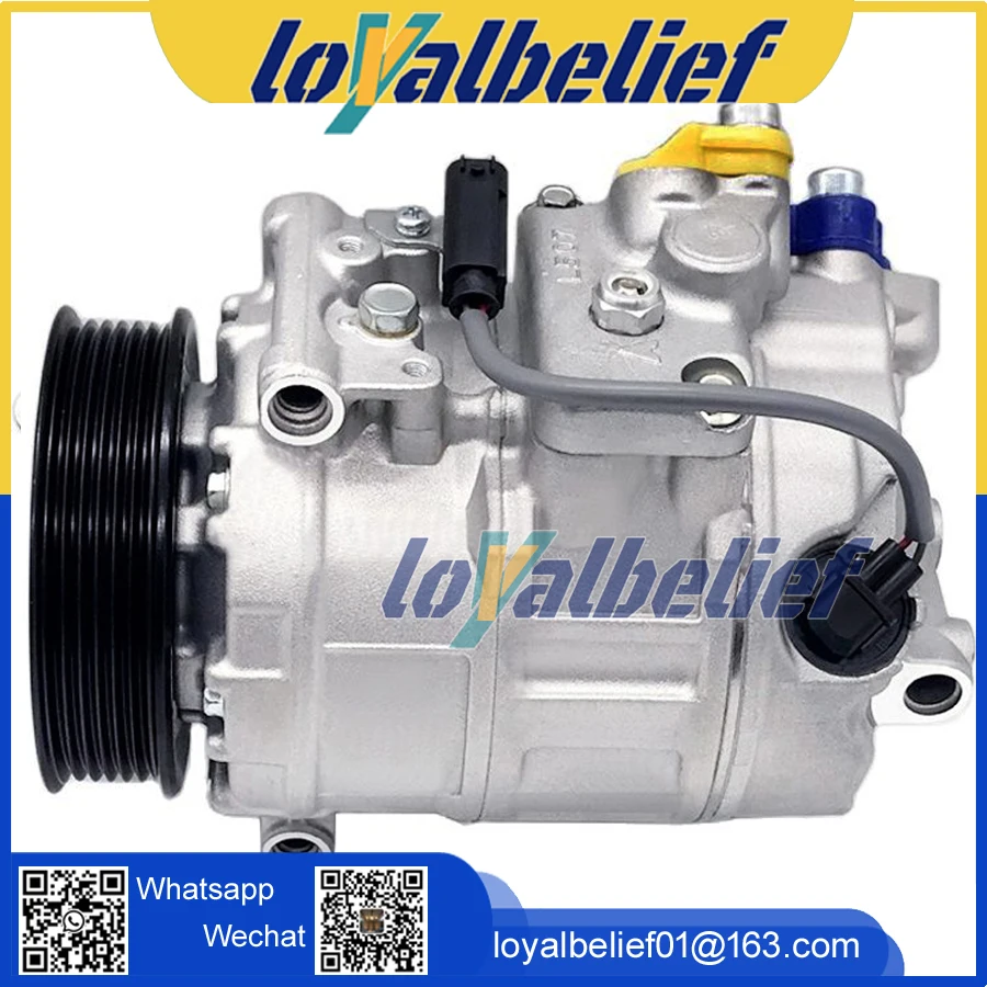 7SEU17C Car AC Air Conditioning Cooling Compressor PV6 For BMW 7-series E65 E66 E67 730i 730Li 64526956715 6956715 64526918753