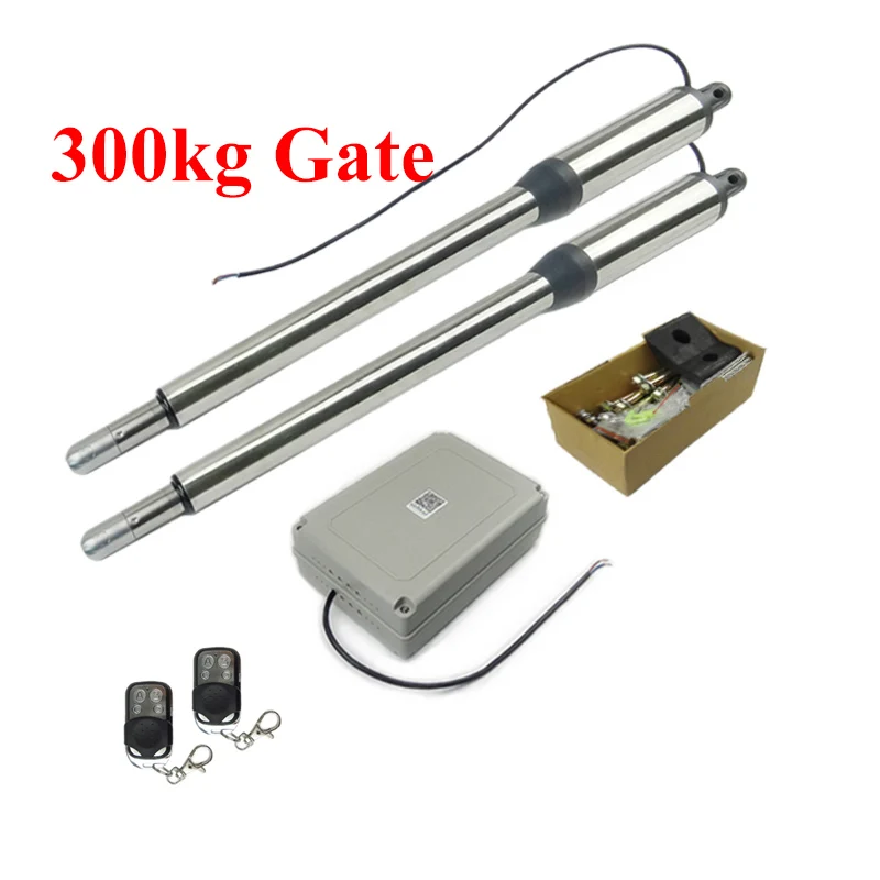 300KG Automático Swing Portão Abridor Drive com Controle Remoto Bloqueio Elétrico Luz de Advertência Swing Door Operator Motor Access Control