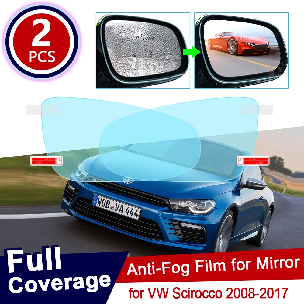 for Volkswagen VW Scirocco 2008~2017 Full Cover Anti Fog Film Rearview Mirror Rainproof Anti-Fog Films Clean Car Accessories